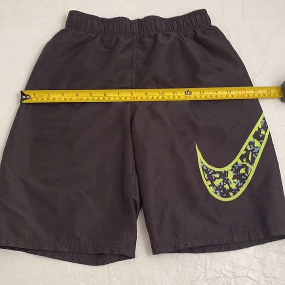 Nike black with neon yellow swoosh lined swim trunks - Picture 7 of 9